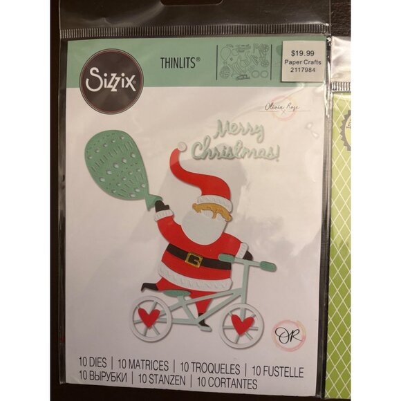 Sizzix & Io Christmas Themed Set Of 3- Santa Merry Christmas Text & Hanging Bell - Picture 5 of 11